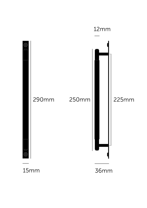 Мебельная ручка Buster and Punch Pull Bar Plate Linear схема