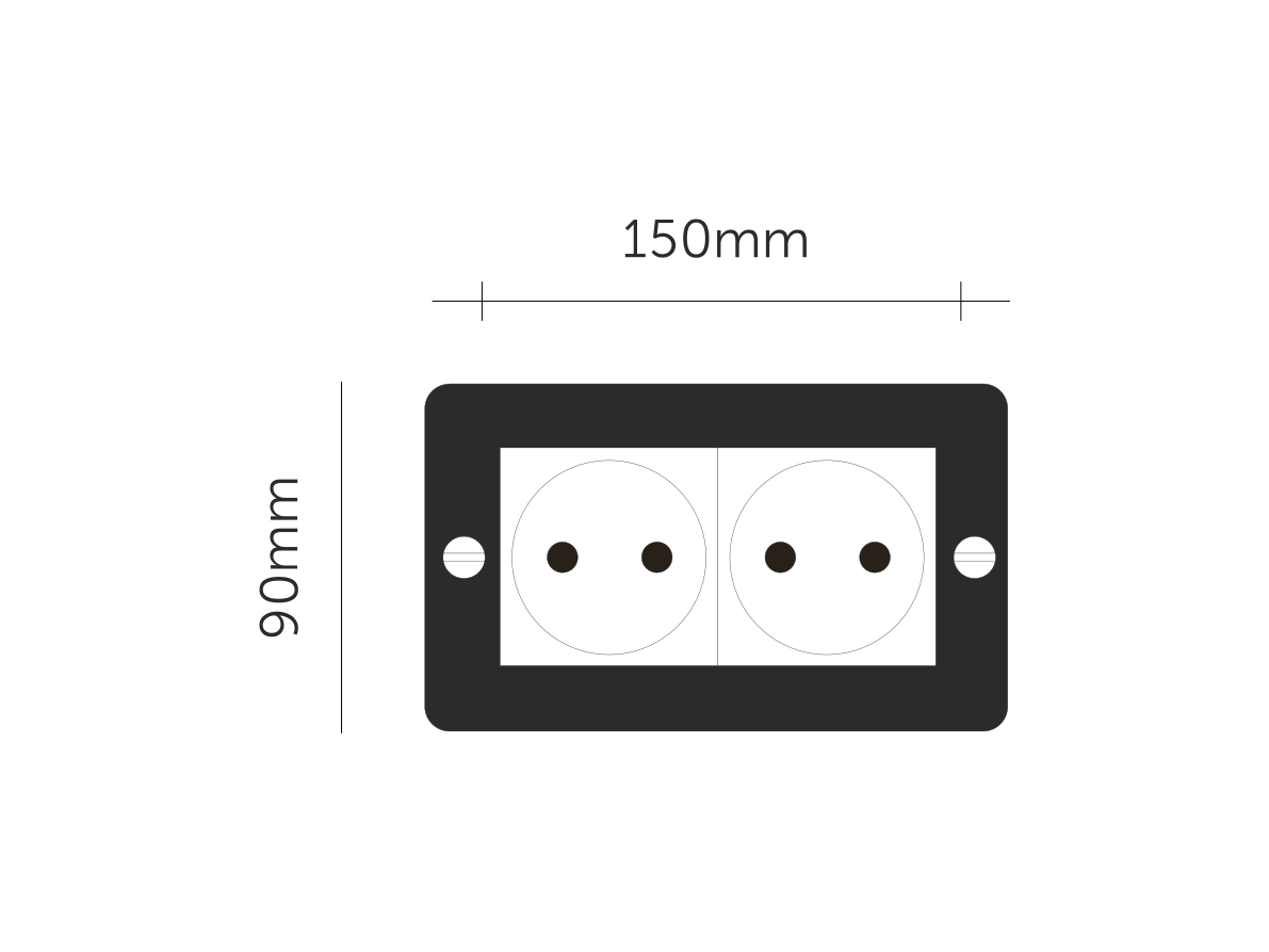 Розетка Buster and Punch 2G Euro socket схема