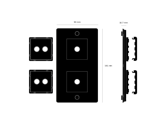 2G Wall Plate Vertical