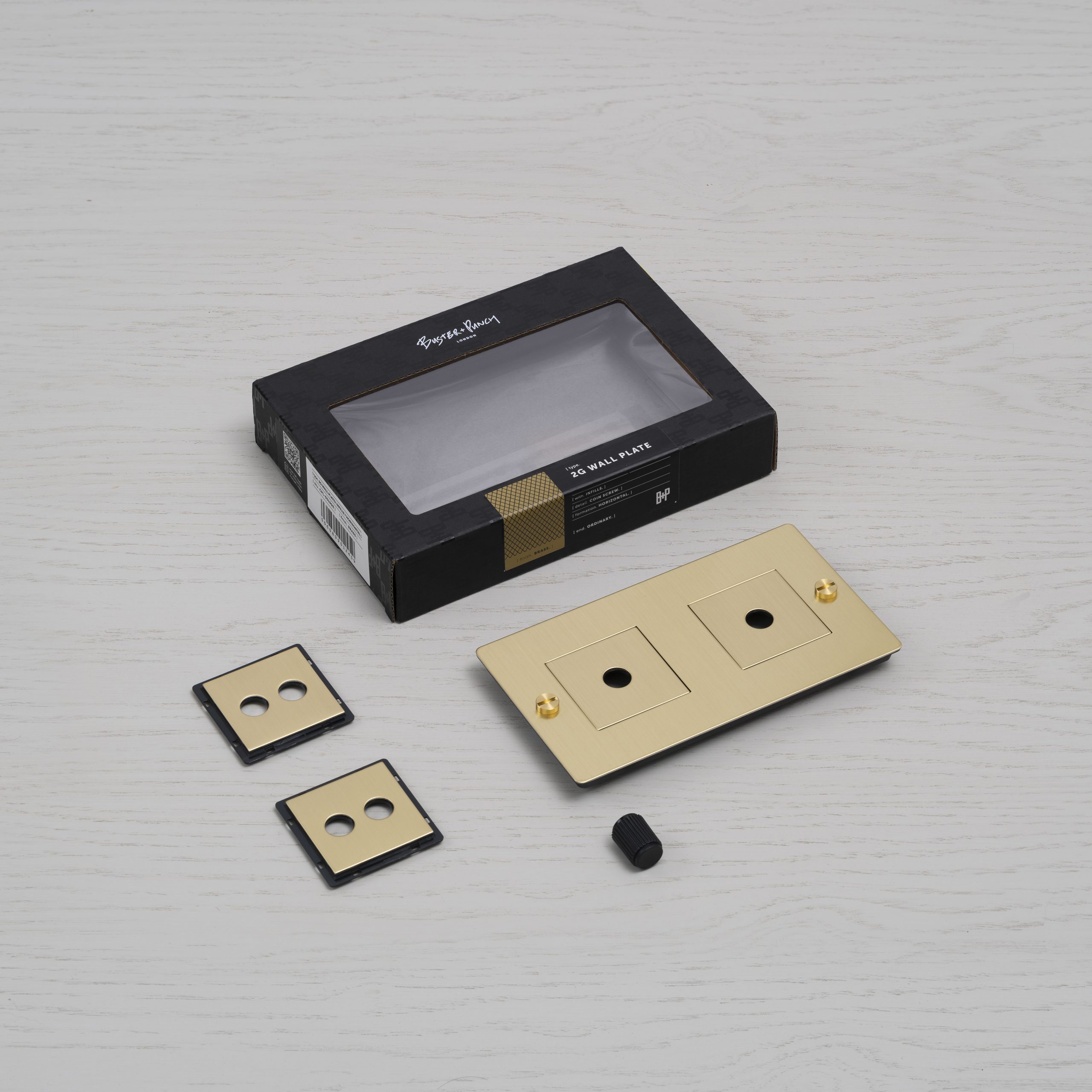 BUSTER AND PUNCH Wall Plate Infills Brass