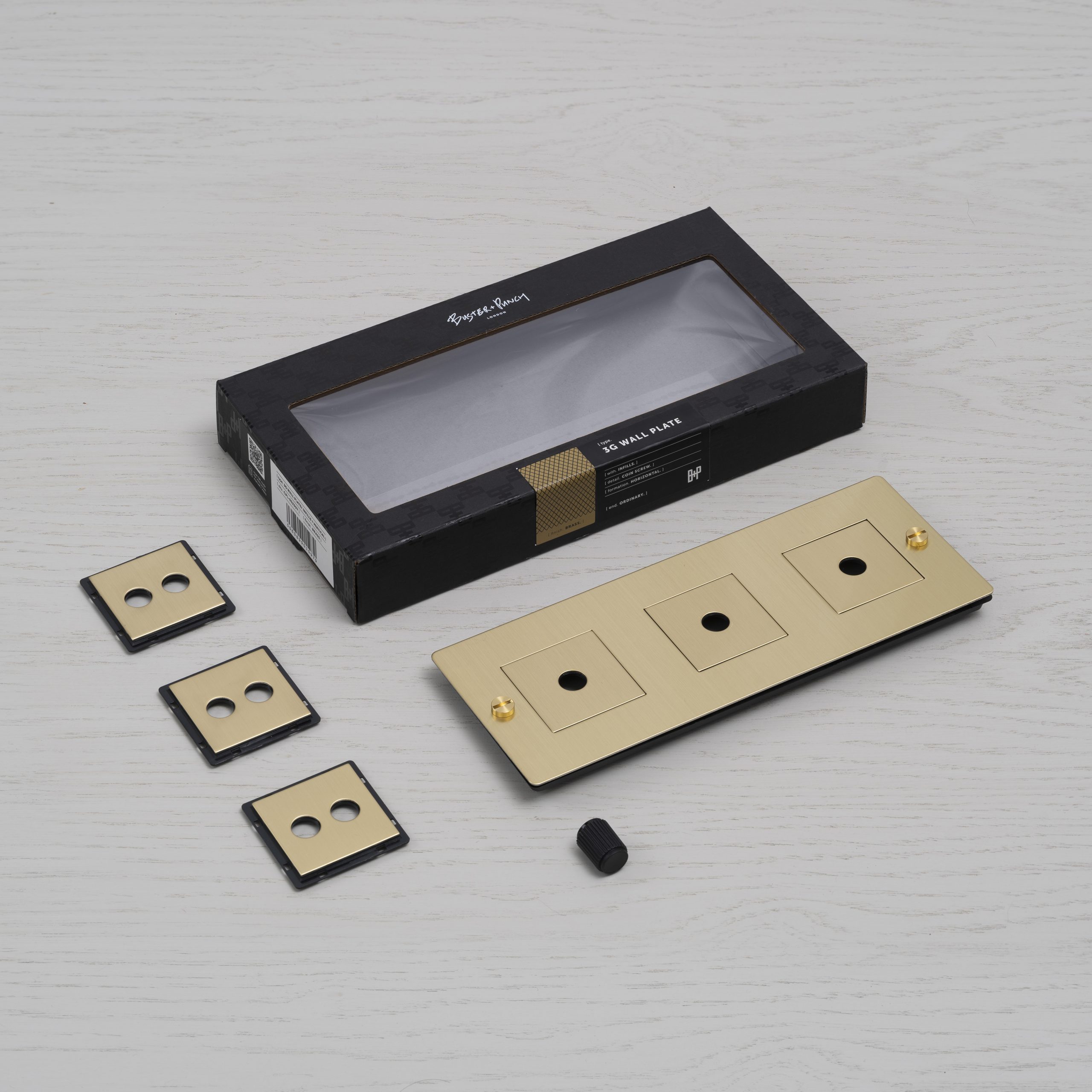 Buster and Punch 3G Wall Plate Infills Brass