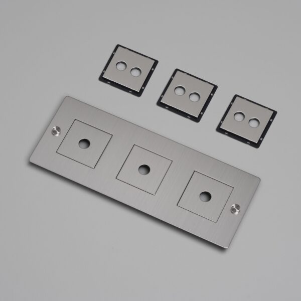 Рамка выключателя 3G Wall Plate Infill Steel