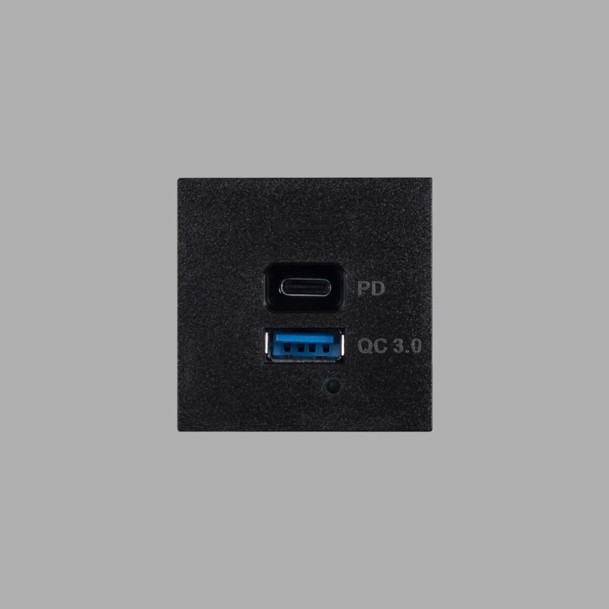 Модуль USB MODULE USB A C QUICKCHARGE 45MM BLACK