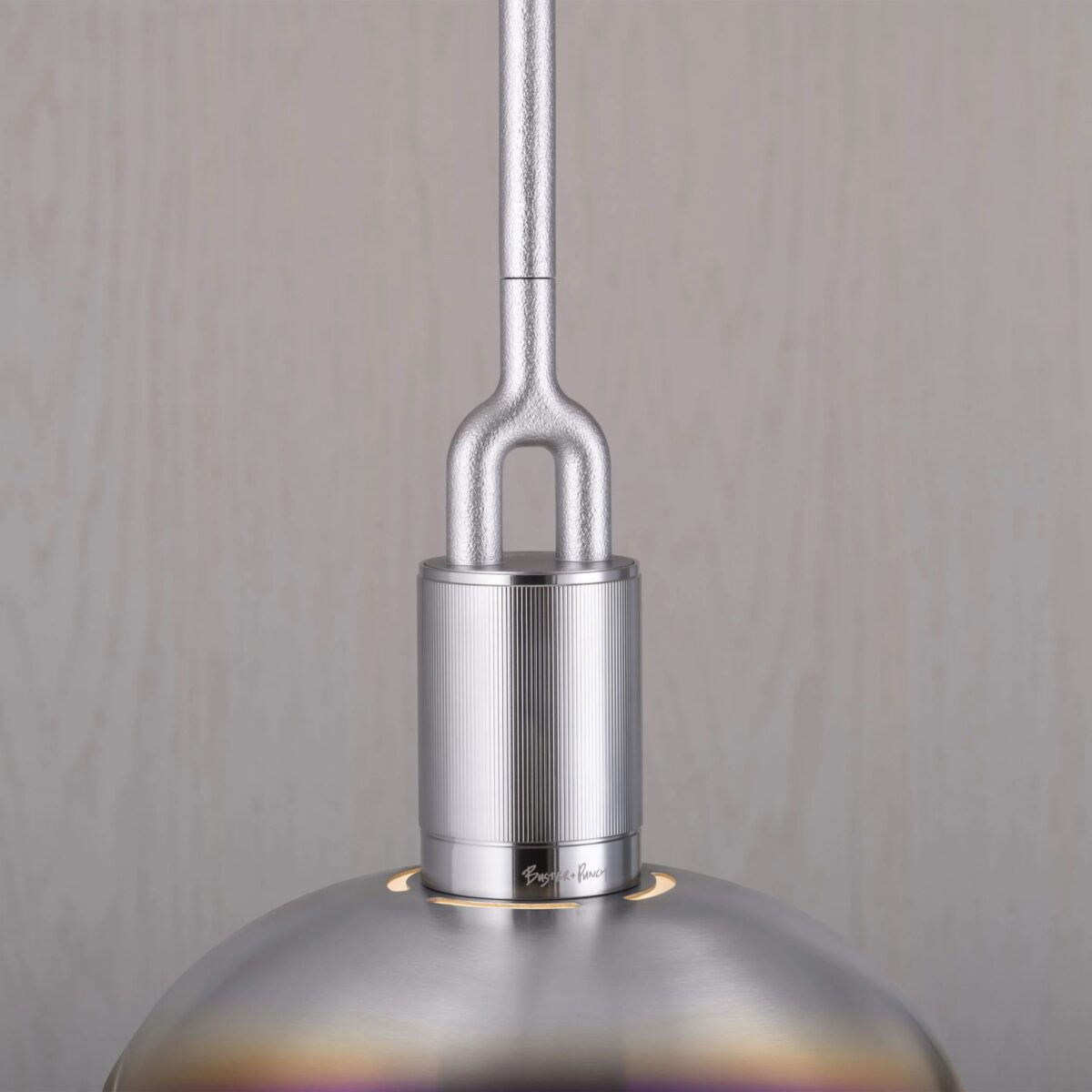 Светильник Buster and Punch FORKED PENDANT SHADE GLOBE MEDIUM BURNT STEEL 2