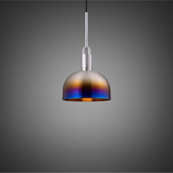 Светильник Buster and Punch FORKED PENDANT SHADE GLOBE MEDIUM BURNT STEEL