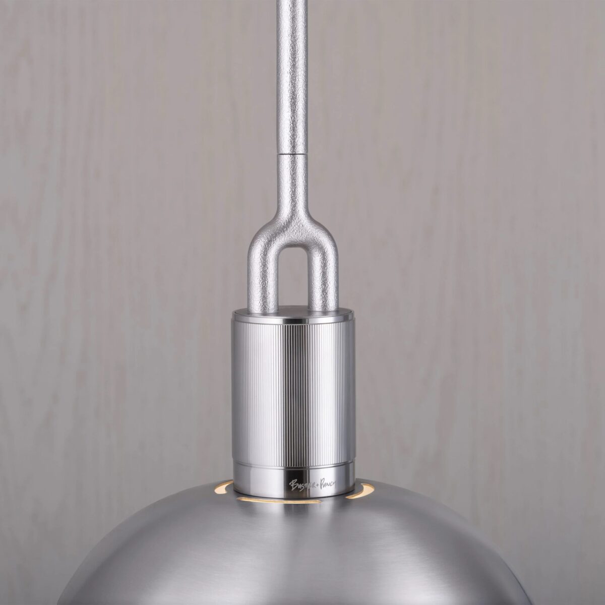 Светильник Buster and Punch FORKED PENDANT SHADE GLOBE MEDIUM STEEL 2