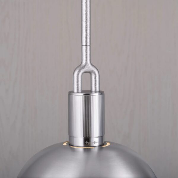 Светильник Buster and Punch FORKED PENDANT SHADE GLOBE SMOKED MEDIUM STEEL 2