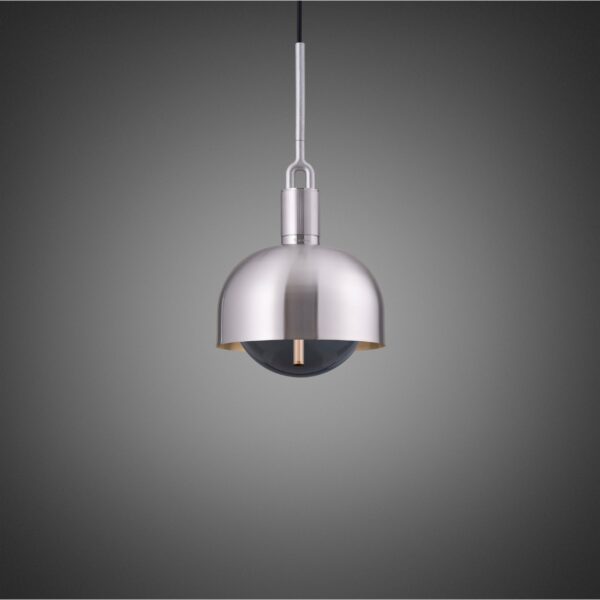 Светильник Buster and Punch FORKED PENDANT SHADE GLOBE SMOKED MEDIUM STEEL